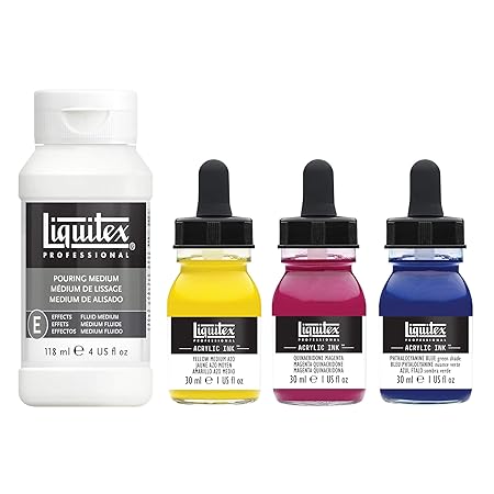 Liquitex Acrylic Ink Pouring Technique  Primary Colors Set of 4