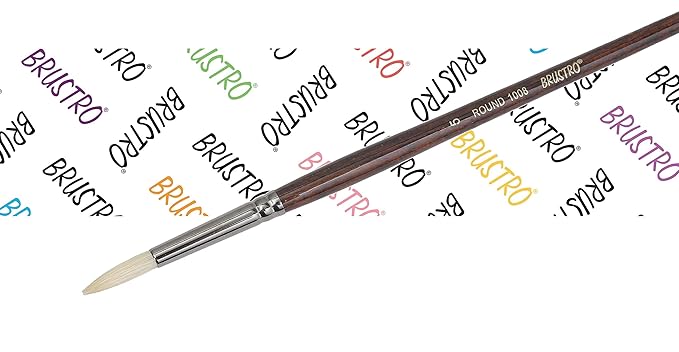 Brustro Bristlewhite Round Brush Series 1008 No.5