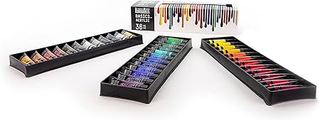 Liquitex Basics Acrylic Paint Set 36 Colours x 22ml Tubes