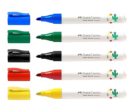 Faber-Castell Creative Studio Fabric Marker Set of 5