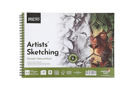 Brustro Sketching Wiro Pad A4 110 GSM 40 Sheets