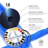 Daler Rowney Aquafine Watercolour Travel Tin - 18 Half Pans