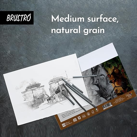 Brustro Drawing Paper 160 GSM A3 30 Sheets Natural White