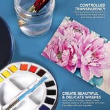 Daler Rowney Aquafine Watercolour Travel Tin - 18 Half Pans