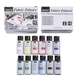 Brustro Fabric Colours Set of 12 x 30ml Textile Paint Kit