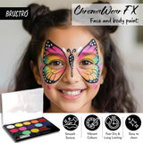 Brustro ChromaWear FX Face Body Paint Set 15 Colours 25g