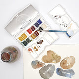 Winsor & Newton Cotman Water Colours - Pocket Plus 12 Half Pans Set
