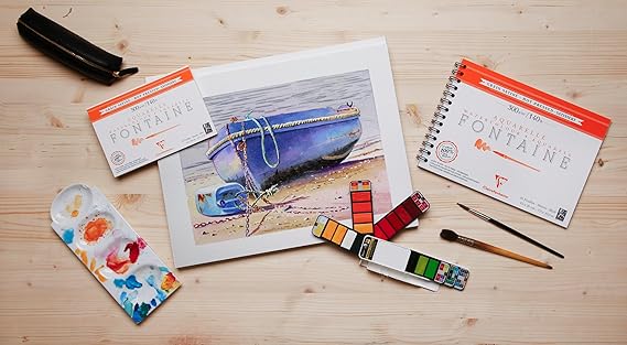 Clairefontaine 100% Cotton Watercolour Pad 24x30cm 300gsm