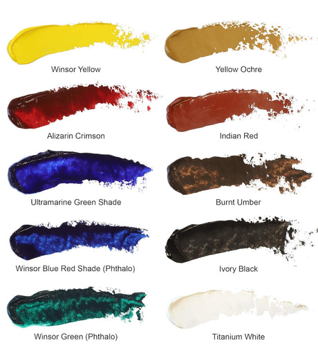 Winsor and Newton Artists Oil Colour Intro Set - 10 Tubes x 21ml