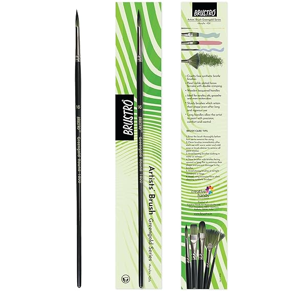 Brustro Greengold Round Brush Size 16 Series 1800