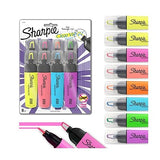 Sharpie Clear View Highlighters, Chisel Tip, Assorted Fluorescent, 8 Pack