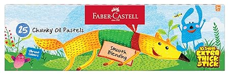 Faber Castell Chunky Oil Pastels  Pack of 25 Colours