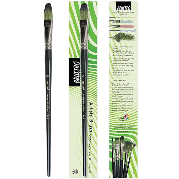 Brustro Greengold Filbert Brush Size 24 Series 1800