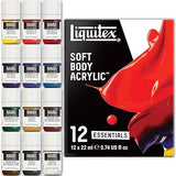Liquitex Soft Body Acrylic Paint Essential Set 12 Colors 22ml