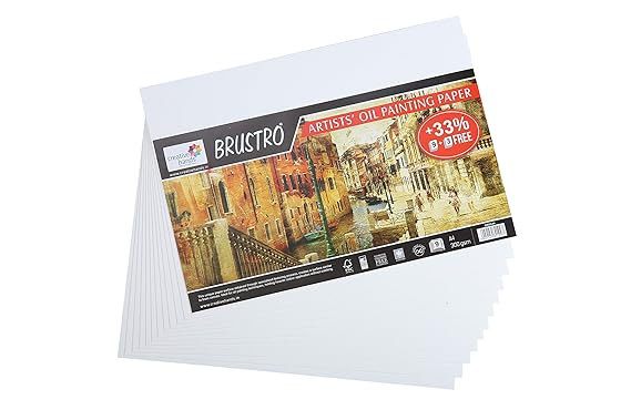 Brustro Oil Painting Paper 300 GSM A4  9+3 Sheet