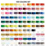 Kuretake Gansai Tambi 100 Color Watercolor Set Wooden Box