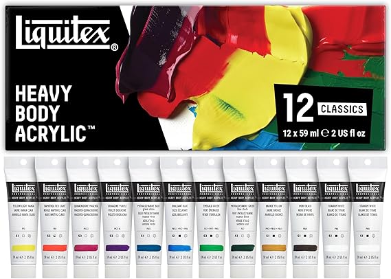 Liquitex Heavy Body Acrylic Paint Classic Set 12 x 59ml