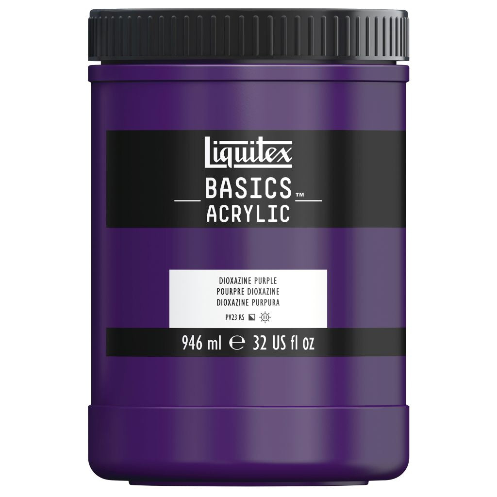 Liquitex Basics Acrylic Colour 946ml Dioxazine Purple 186