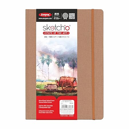 Anupam Sketcho Sota Sketchbook A5 160 GSM Hardbound 92 Pages