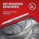 Sharpie Metallic Silver Permanent Markers Fine Point Pack of 2