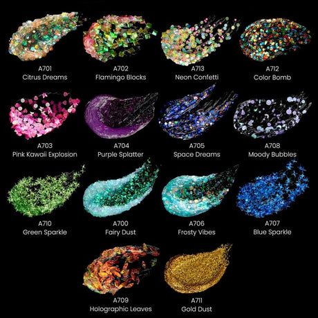 Arteza Glitter Acrylic Paint Colour Set Of 14 Premium, Iridescent, High-Viscosity