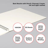 Anupam Sketcho Sketching and Drawing Sketchbook Soft Bound Cartridge Paper 140gsm Wireo Book Anupam