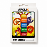 Apolix Pop Sticks 6 Colours | Jumbo Crayon Sticks