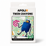 Apolix Twin Crayons 12 Colours | Dual Tip Kids Crayons