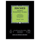 Arches Watercolour - Aquarelle 185 GSM 100% Cotton Paper Pad Arches