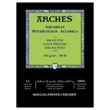 Arches Watercolour - Aquarelle 185 Gsm 100% Cotton Paper Pad