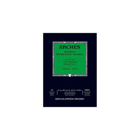 Arches Watercolour WHNA sheet Pad GSM 300,100% Cotton-12 SHT Arches
