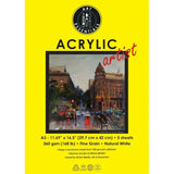 Art Essentials Artist Acrylic Natural White Fine Grain 360 GSM Poly Pack Art Essentials