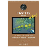 Art Essentials Artist Pastel Artist Paper-250 GSM,50% Pure Cotton Wiro Pads,20SHT with Micro-Perforation Art Essentials