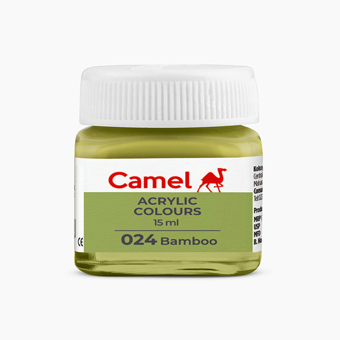 Camel acrylic colors 15ml tube in Bamboo Shade.