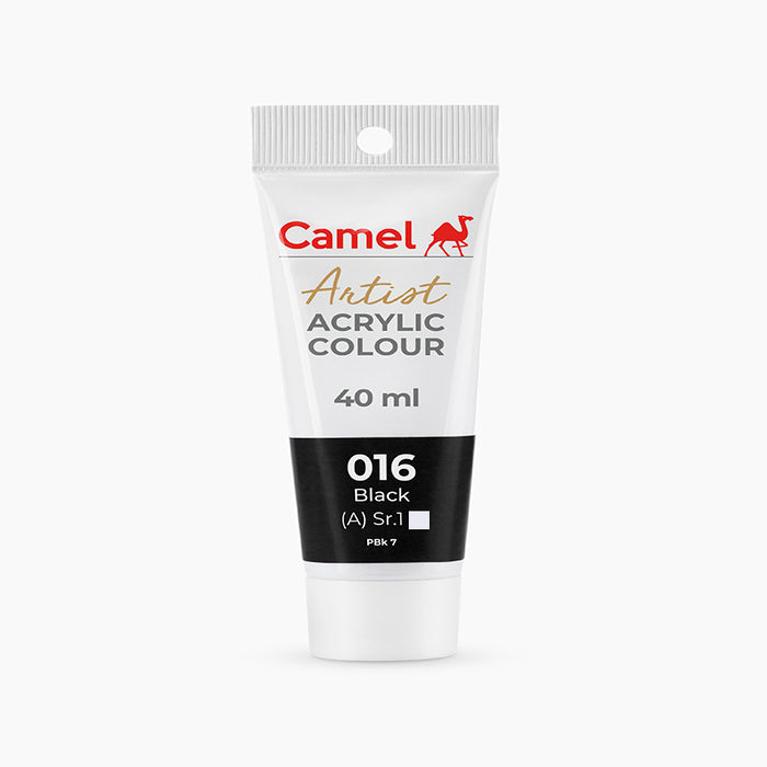 Camel Artist  Acrylic Colour - 40ml - Black.