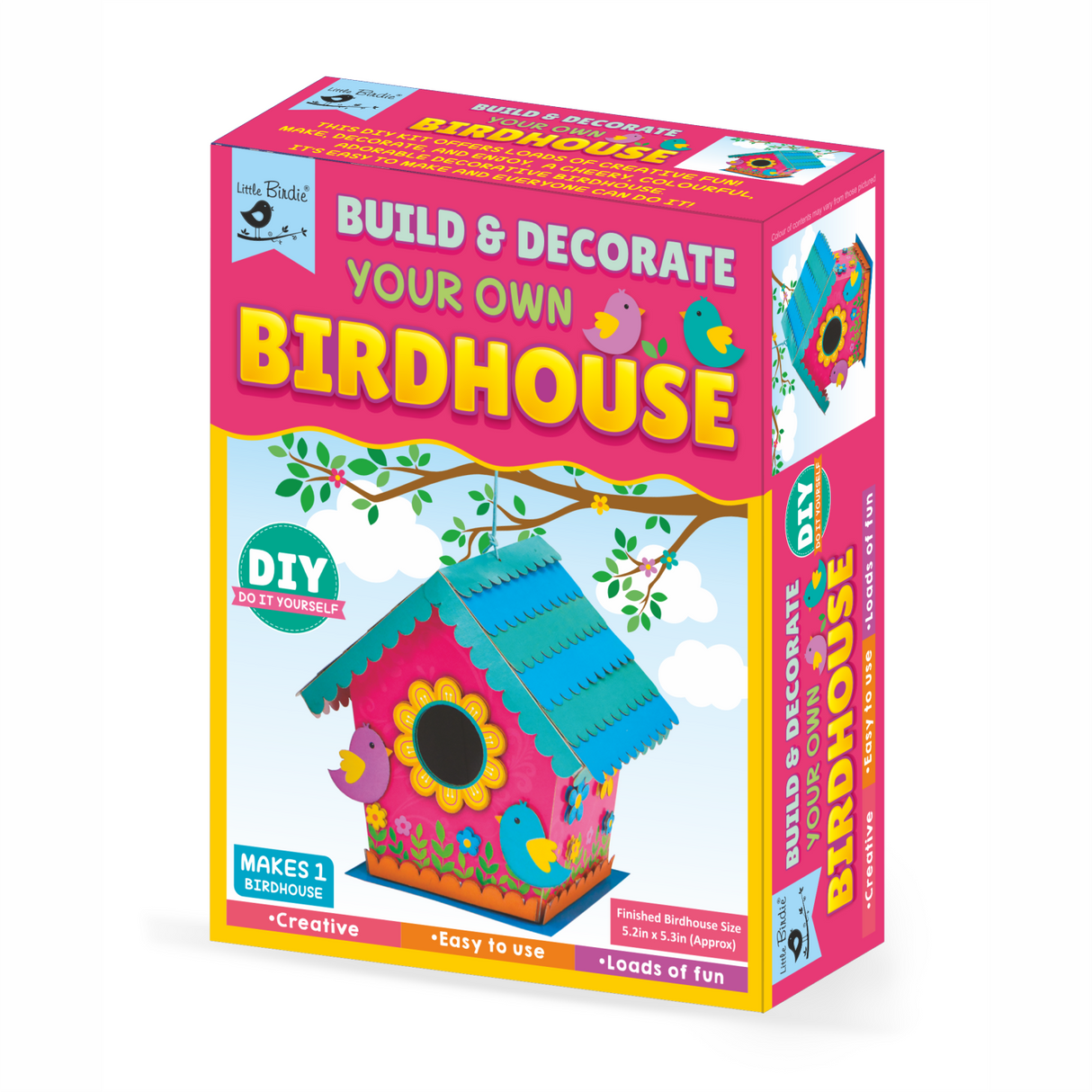 Itsy Bitsy DIY Build and Decorate Your Own Bird House Kit
