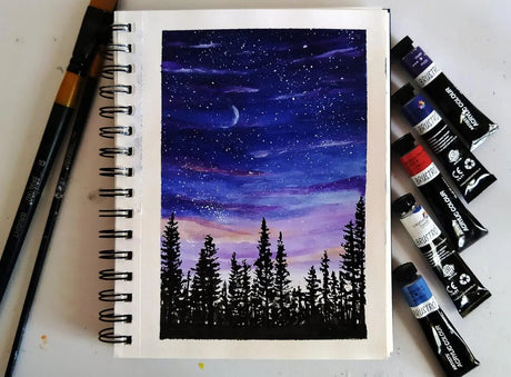 Brustro Artist 100% Cotton Watercolour Wiro Journal Cold Pressed 300 GSM, A5 - (20 Sheets) brustro