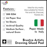 Brustro Artist Drawing Glued Pad A4 Brustro