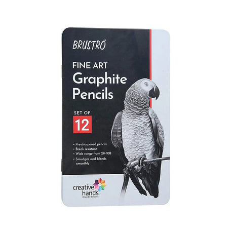 Brustro Artist Graphite Pencil Set Of 12 Brustro