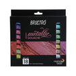Brustro Artists Metallic Gouache Set Of 18 (12ml Tubes) Brustro