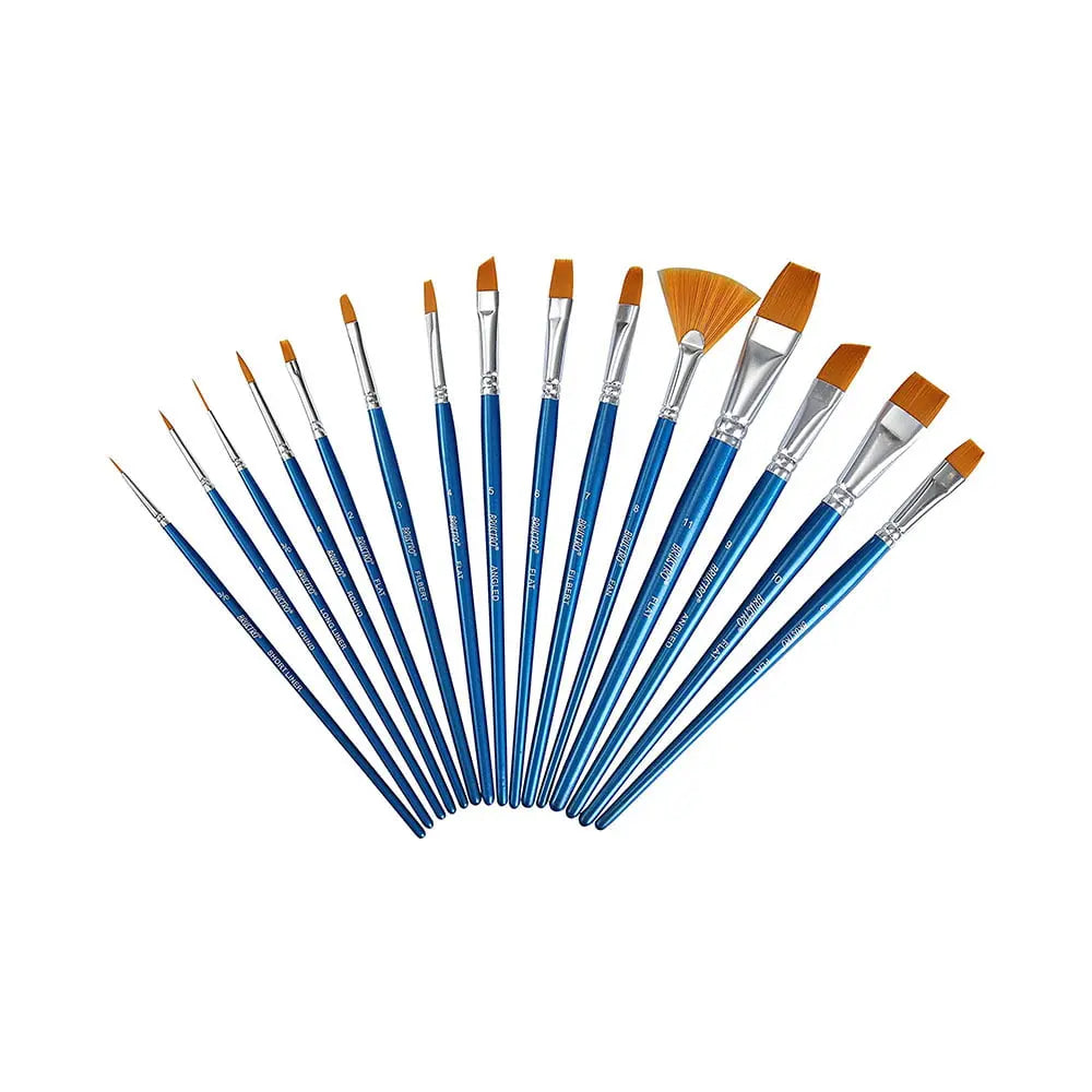 Brustro Artists Taklon Hair Brush Set Of 15 Brustro