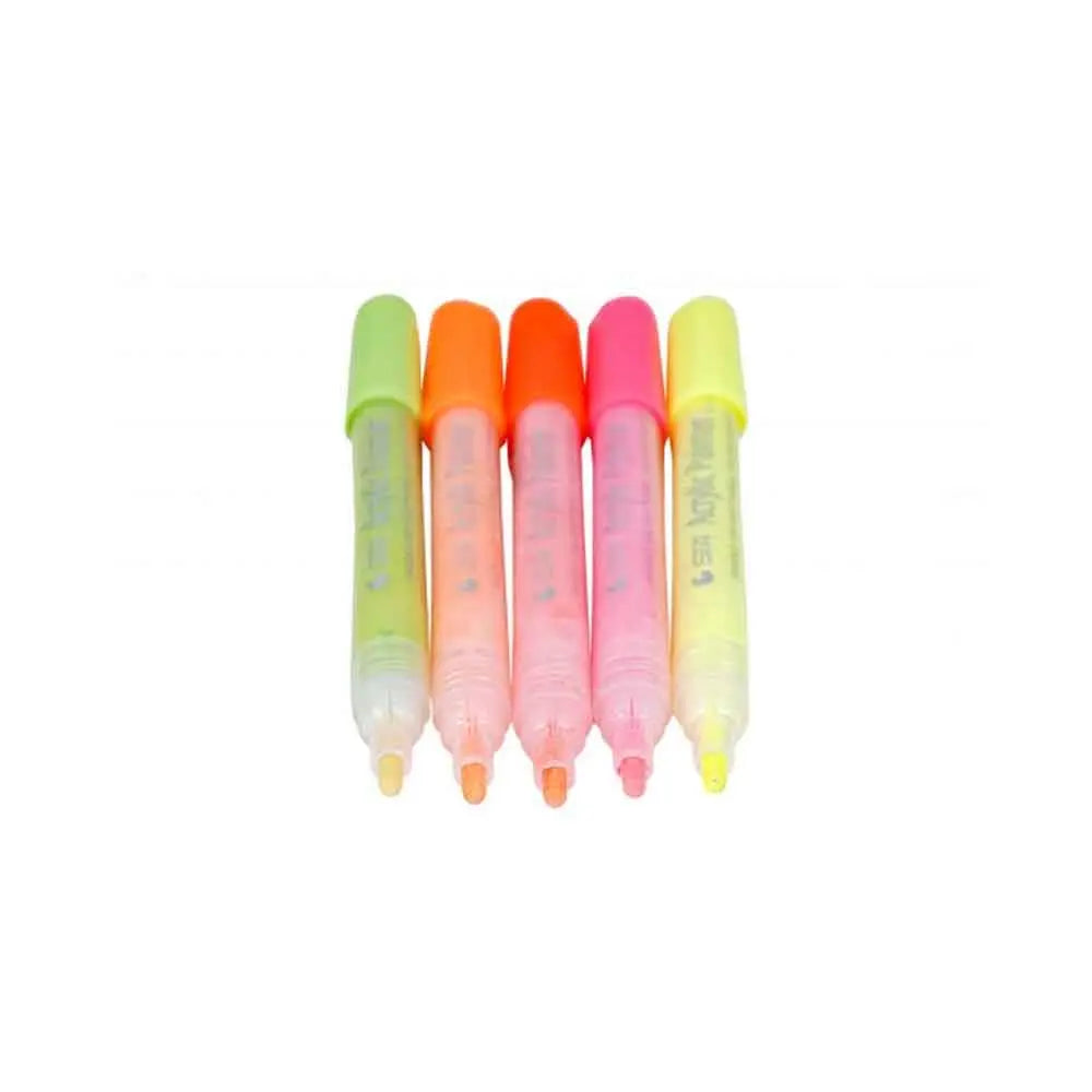 Brustro DIY Acrylic Marker Fluorescent Set of 5 Shades - Inside Photo