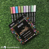 Brustro Metallic Brush Pen Set Of 10 Brustro