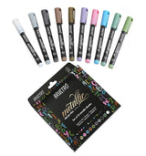 Brustro Metallic Brush Pen Set Of 10 Brustro