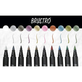 Brustro Metallic Brush Pen Set Of 10 Brustro