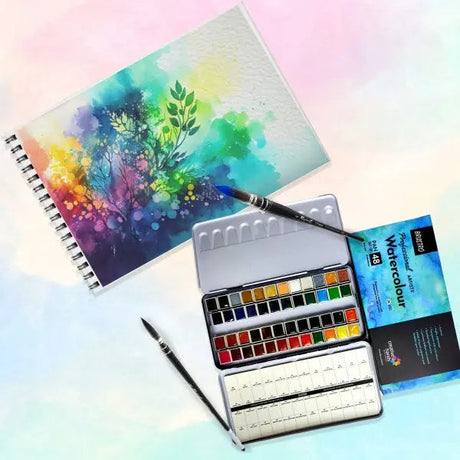 Brustro Professional Artists Watercolour Half pan Set Brustro