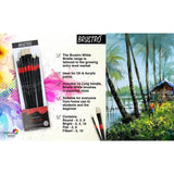 Brustro White Bristle Oil, Acrylic Colour Round  Brush Set Of 10 Brustro