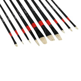 Brustro White Bristle Oil, Acrylic Colour Round  Brush Set Of 10 Brustro