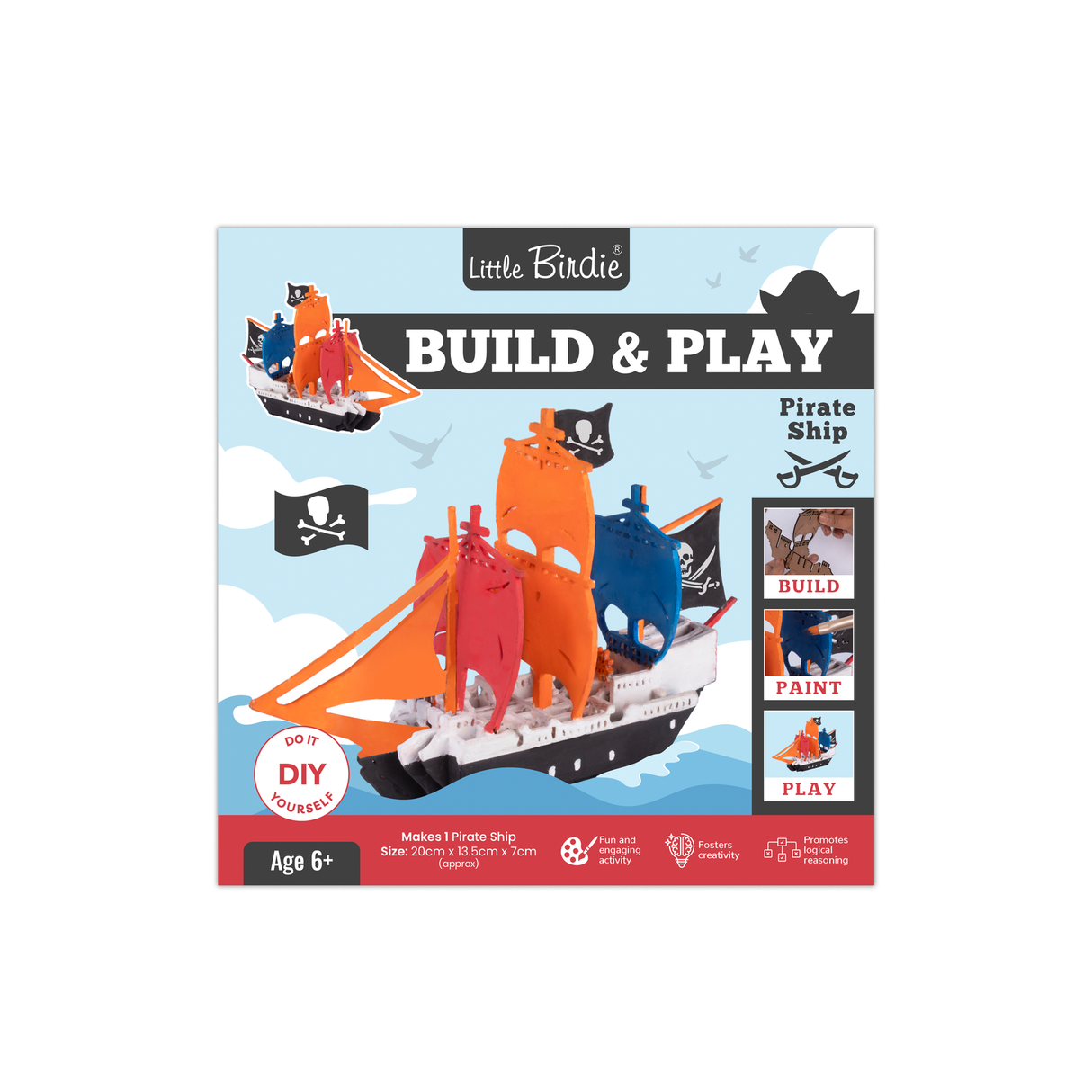 Itsy Bitsy DIY Build and Paint Kit Pirate Ship