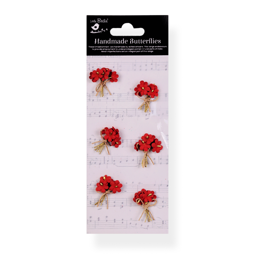 Itsy Bitsy Handmade Flowers Cardinal Red Bouquet
